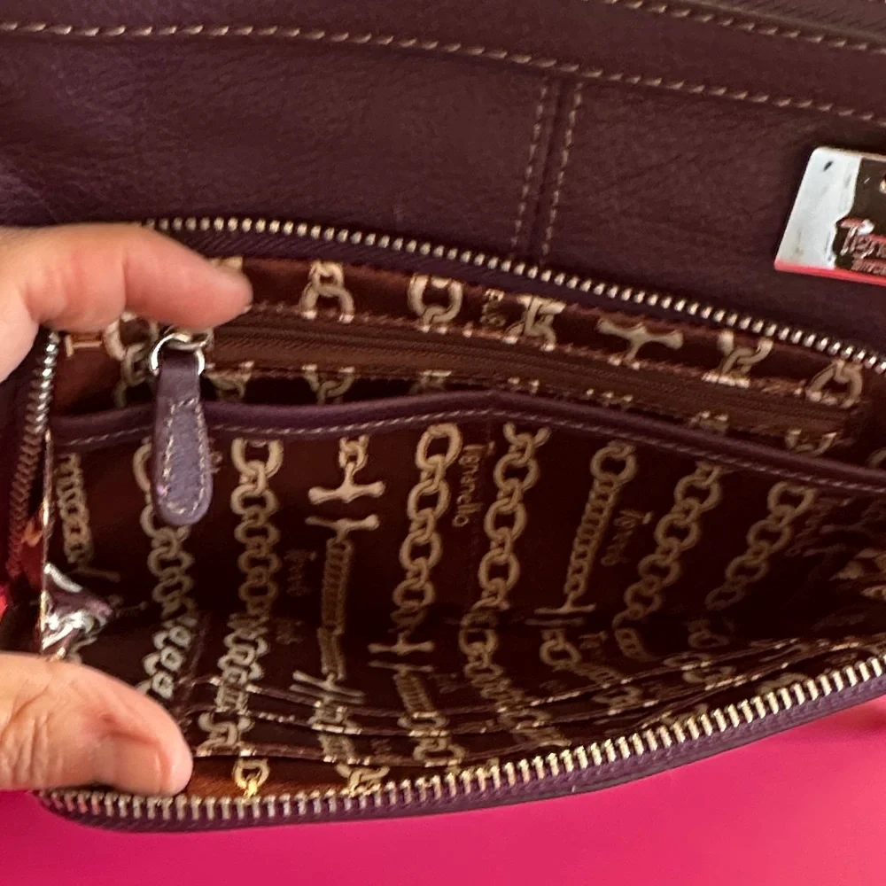 Tignanello Dark Purple Crossbody Bag - Picture 2 of 4